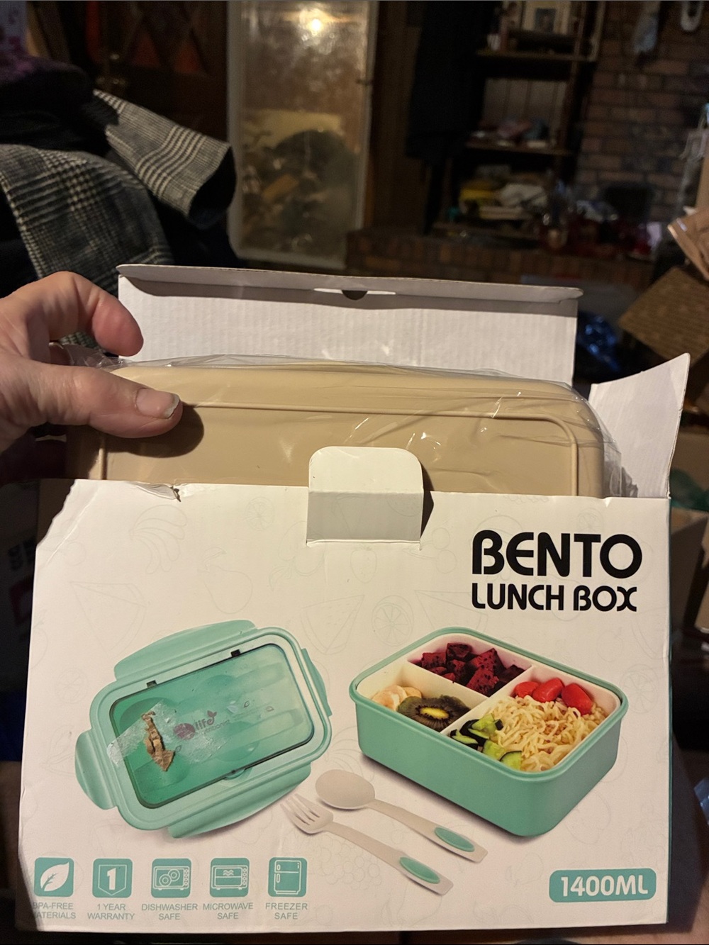 Bento Lunch Box - Beige - 1400ml